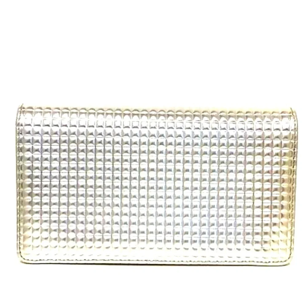 CHANEL Matelasse Chocolate Bar Rare Metallic Zip Around Wallet or Clutch
